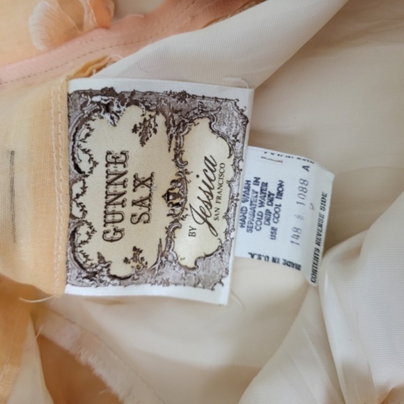 Gunne Sax by Jessica McClintock maxi dress layered tiered long sleeve bishop - Picture 3 of 16